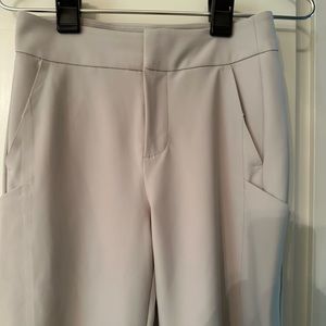 Athleta cream Stellar Straight Crop front zip pant. Size 0. Worn once
